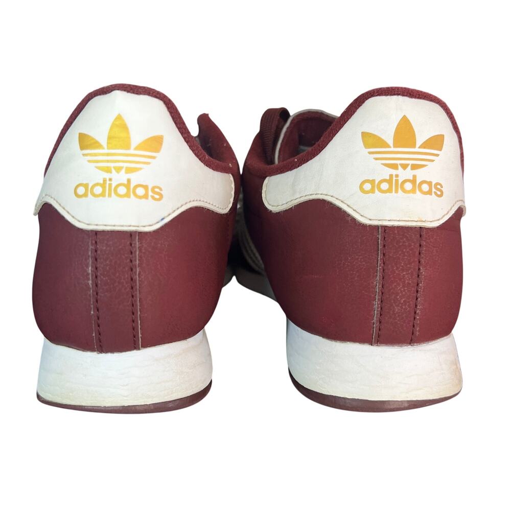 Adidas Samoa Burgundy White Sneakers Men’s Size 10 - Picture 2 of 14